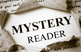 graphic with the words mystery reader