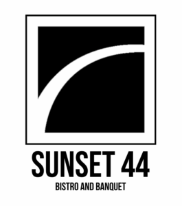 Sunset 44 logo in black and white