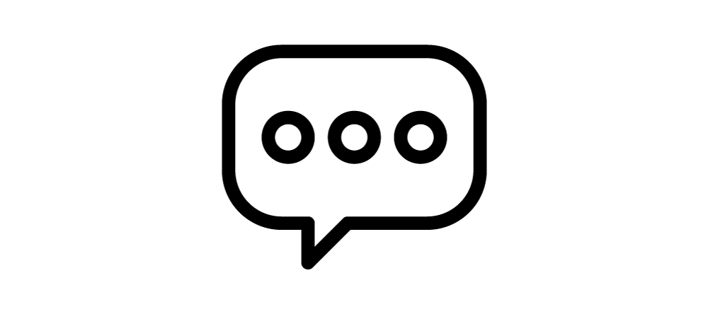 word bubble with three dots