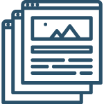 minimalist image of three overlapping web pages