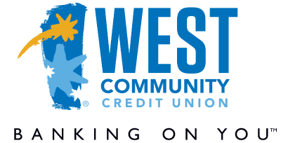 Logo for West Community Credit Union with the tagline Banking On You.